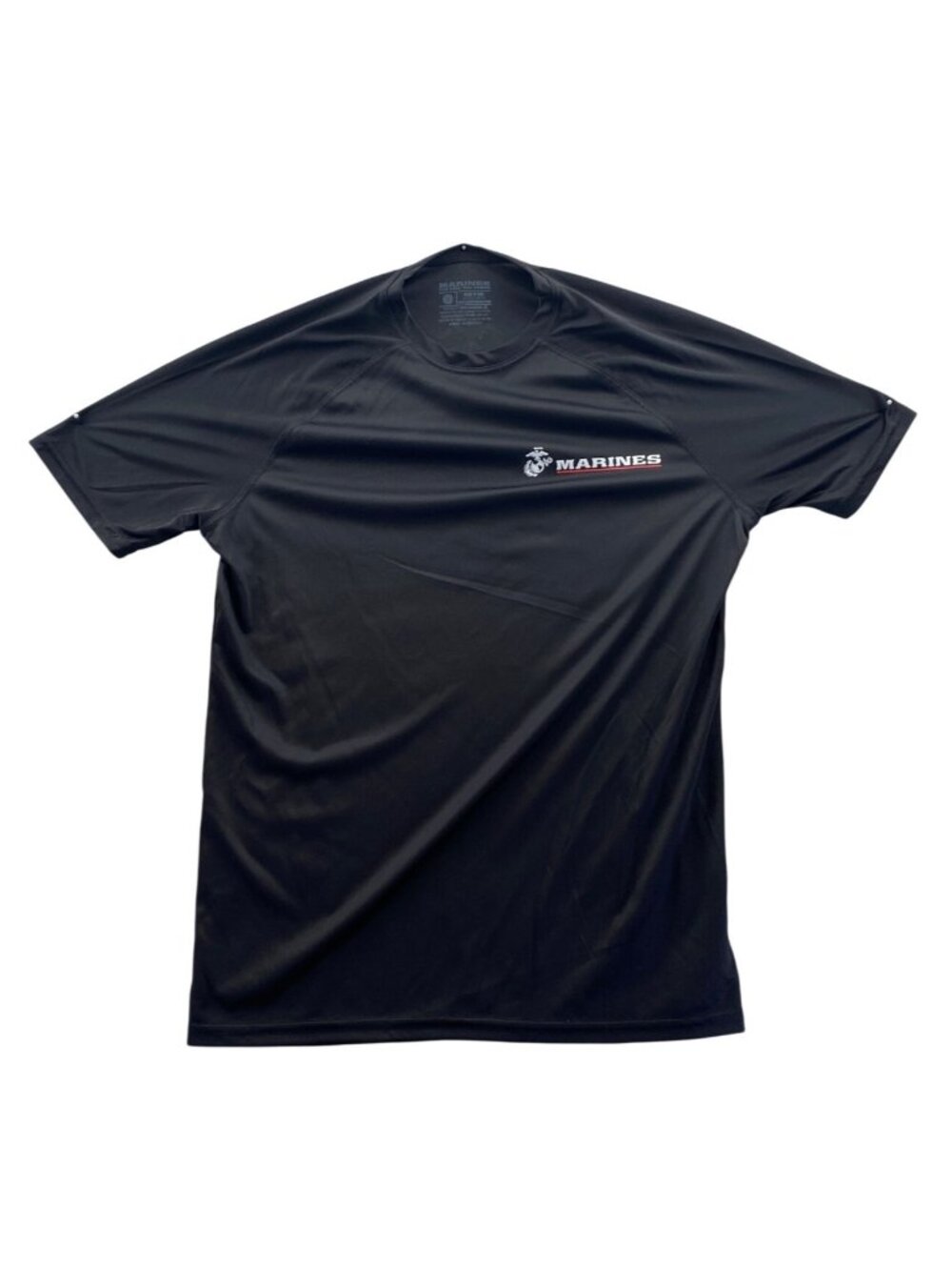 US Marines Mens T-Shirt Small Black Moisture Wicking Lightweight Graphic Tee